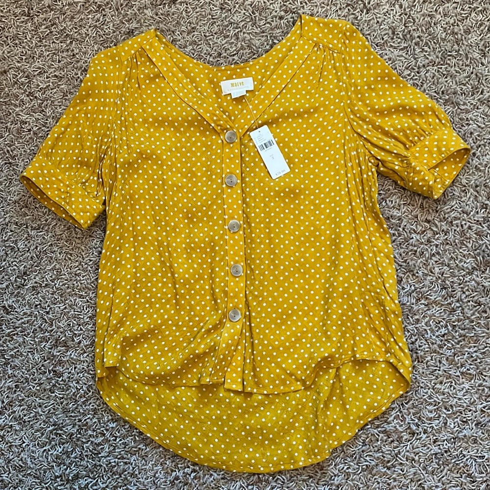 Anthro Maeve button top